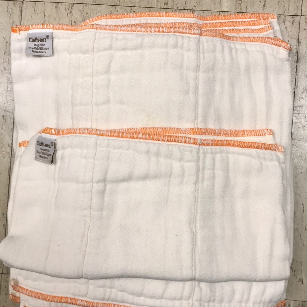 Cloth-eez Organic Newborn Prefold Diapers